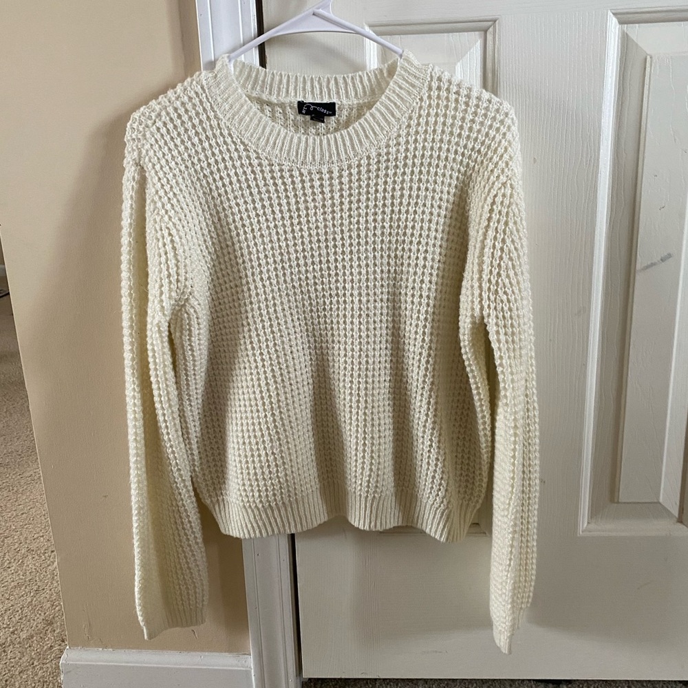 Girls Art Class Crew Neck Waffle Sweater